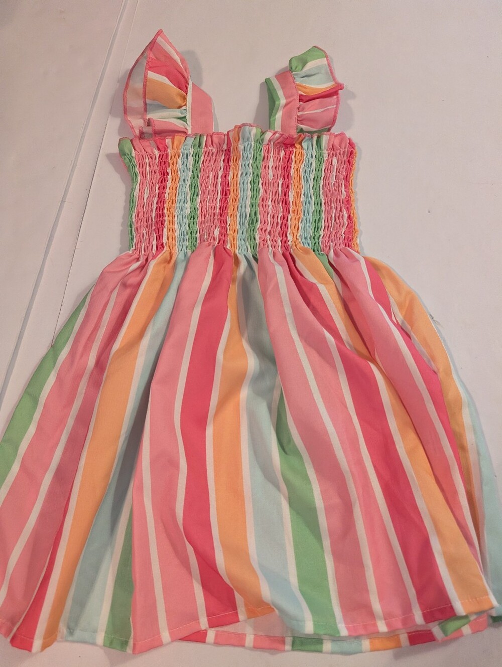 Girls' Pink Multi-Stripe Sundress Sz 4T